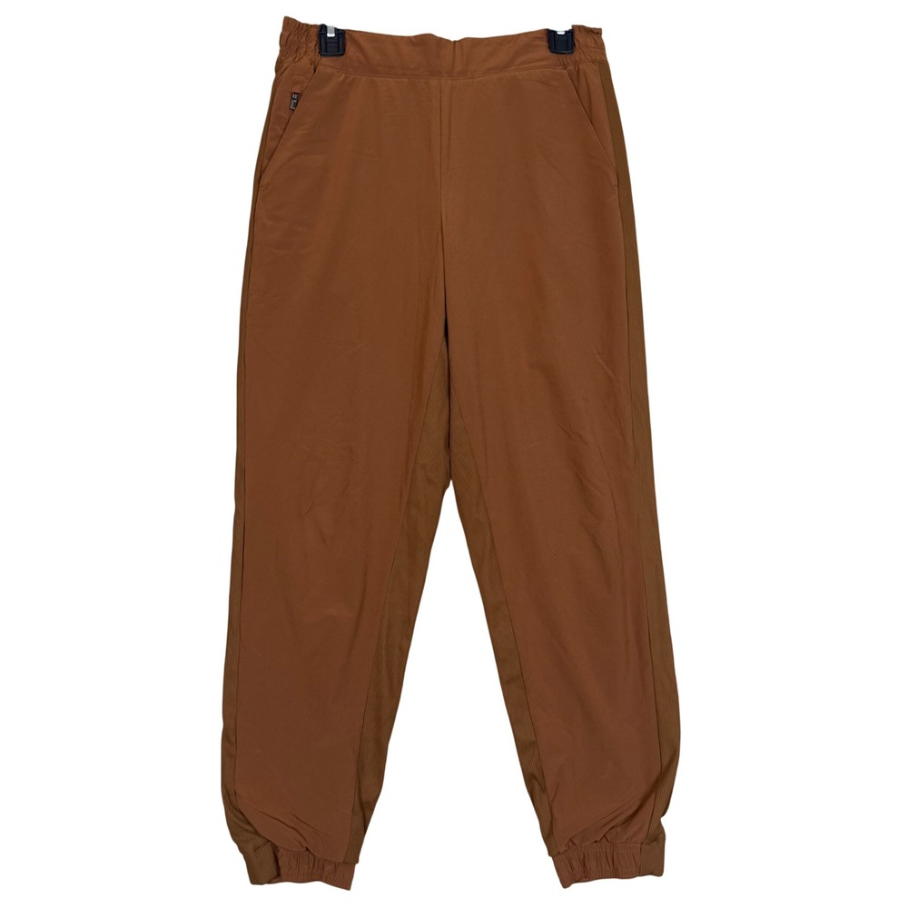 Athleta Brooklyn Lined Joggers 10 15.5in Waist Brown Fleece Lined Gorpcore Pants